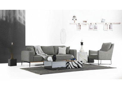 4-seater sofa set armchair four-seater fabric sofas modern design gray