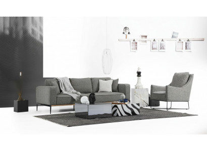 4-seater sofa set armchair four-seater fabric sofas modern design gray