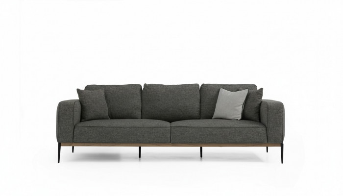 Two-seater sofa 2-seat fabric sofas modern design living room gray