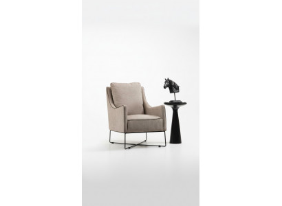 Wing chair armchair seat cocktail chair fabric living room modern beige