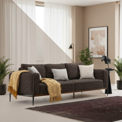 Two-seater Sofa 2 Seater Fabric Sofas Modern Design Living Room Grey