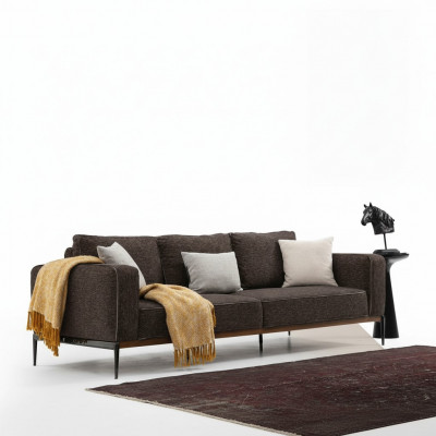 Two-seater Sofa 2 Seater Fabric Sofas Modern Design Living Room Grey