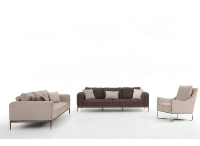 Complete sofa set couch sofa 321 seater fabric set beige