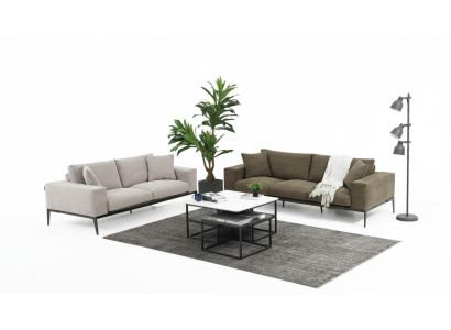 3-Piece Sofa Set 3 Seater Sofa Set Grey Sofas Modern Group Set New