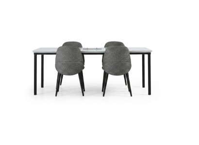 Group Dining Room Dining Table Chairs Table Wood Set 5-piece Gray Design Set