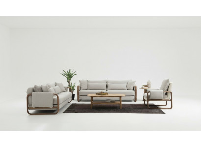 Sofa set 3+3+1 seater armchair three-seater modern fabric gray set design