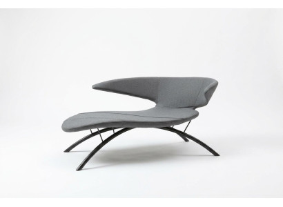 Chaise lounge armchair lounger couch fabric modern seat gray seat