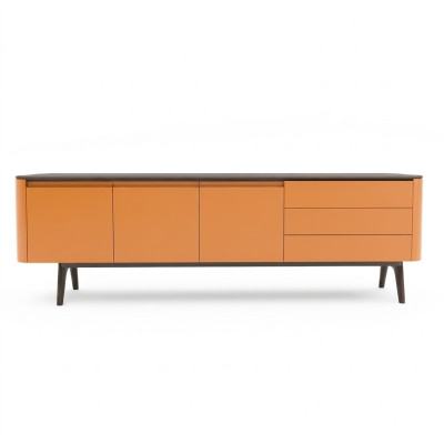 Sideboard dresser luxury cabinets dressers living room wood furniture orange