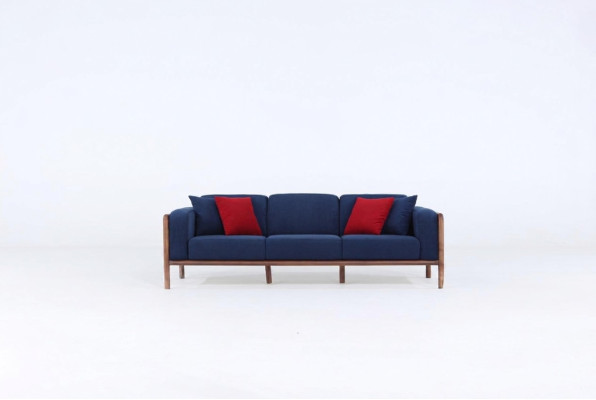 3-seater sofa three-seater modern fabric blue sofa design living room new
