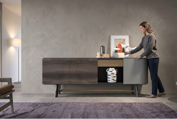 Sideboard dresser wood sideboard cabinet dining room modern black