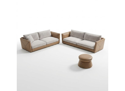 Sofa 3-Seater Three-Seater Modern Fabric Gray Sofa Design Living Room New