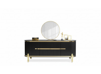Modern sideboard stainless steel furniture sideboard dresser cabinet black new