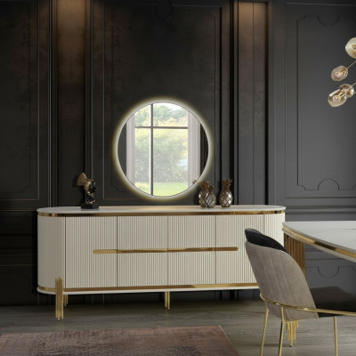 Luxury Sideboard Dresser Wood Sideboard Cabinet Dining Room Modern White
