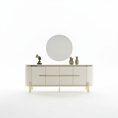 Luxury Sideboard Dresser Wood Sideboard Cabinet Dining Room Modern White