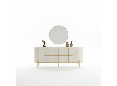 Luxury Sideboard Dresser Wood Sideboard Cabinet Dining Room Modern White