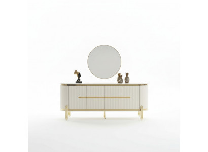 Luxury Sideboard Dresser Wood Sideboard Cabinet Dining Room Modern White