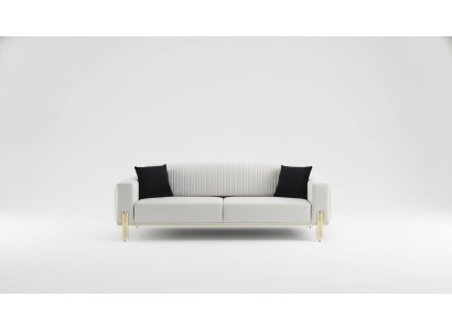 White three-seater sofa modern couch upholstered furniture living room furniture new