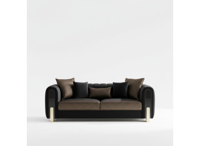 Sofa Three-Seater Three-Seater Modern Fabric Black Sofas Design Living Room