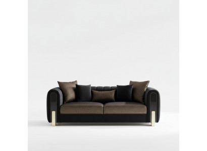 Sofa Three-Seater Three-Seater Modern Fabric Black Sofas Design Living Room