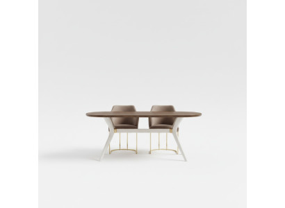 Dining group, dining room, luxury dining nook, dining table, table, chairs, brown set 5-piece