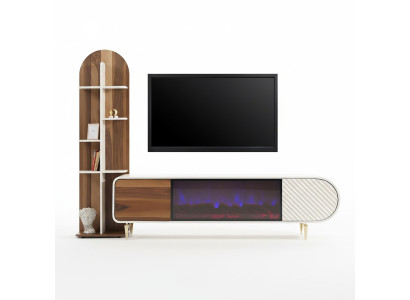TV stand RTV lowboard shelves sideboard table modern white luxury new