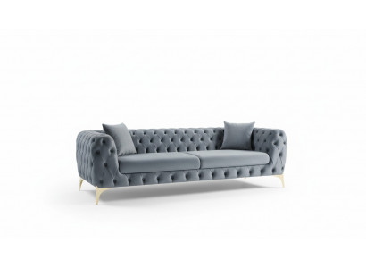 Modern three-seater Chesterfield furniture stainless steel polyester living room furniture