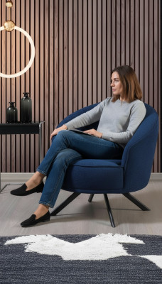 Modern armchair stainless steel furniture wing chair living room furniture single-seater