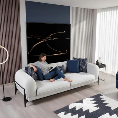 Modern three-seater fabric furniture living room couch designer furniture sofas