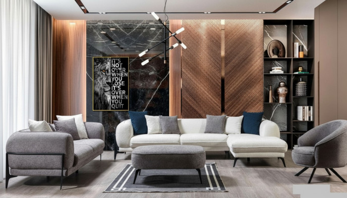 Modern sofa set corner sofa L-shape sofas three-seater armchair fabric furniture