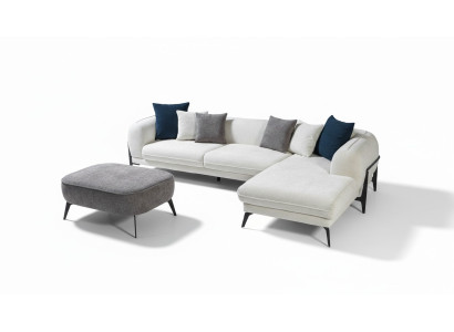 White corner sofa L-shaped couch living room couches sofas modern sofas