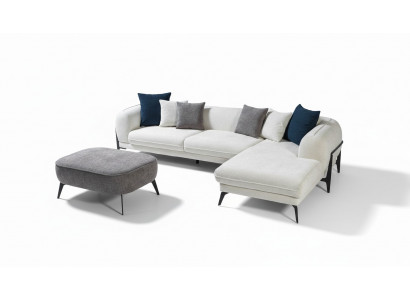White corner sofa L-shaped couch living room couches sofas modern sofas