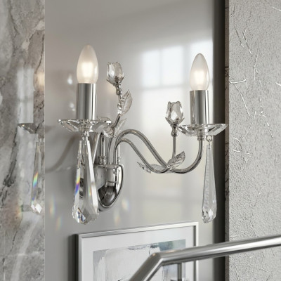 Wall lamp chandelier wall light chandelier wall crystal lamps silver