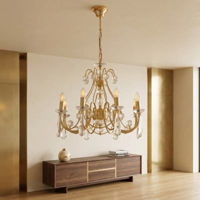 Luxury ceiling lamp chandelier ceiling light gold crystal