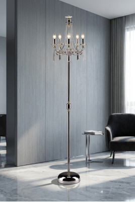 Crystal floor lamp standing light luxury lights lamps lamp silver