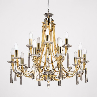 Luxury Chandelier Ceiling Light Art Gold Crystal