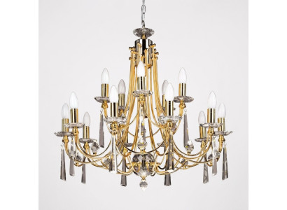 Luxury Chandelier Ceiling Light Art Gold Crystal