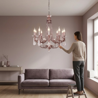 Luxury Crystal Chandelier Ceiling Lamp Gold Modern