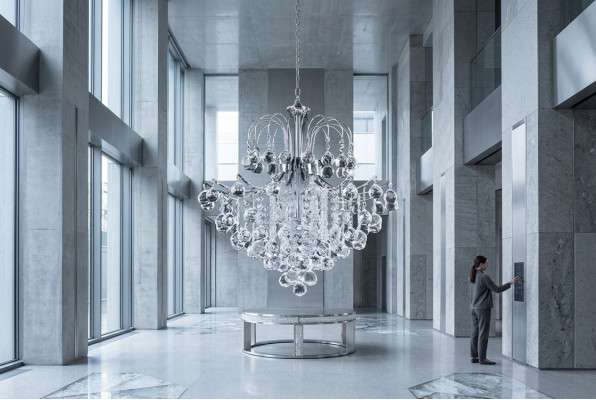 Ceiling lamp chandelier ceiling crystal lamp lamps luxury chandelier silver