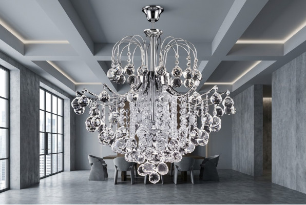 Ceiling lamp chandelier ceiling crystal lamp lamps luxury chandelier silver
