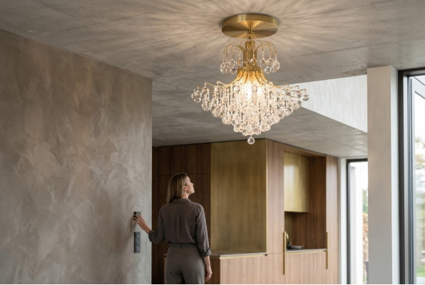 Luxury chandelier ceiling light ceiling chandelier golden royal luster