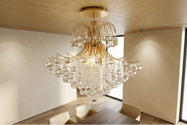 Luxury chandelier ceiling light ceiling chandelier golden royal luster