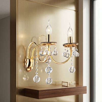 Candelabra Pendant Lamp Wall Light Chandelier Wall Lamps Crystal Gold