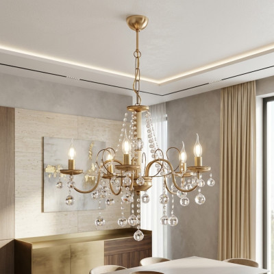 Chandelier Crystal Ceiling Lamp Vintage Chandelier Hanging Lamp