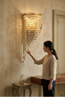 Luxury Golden Chandelier Ceiling Lamps Pendant Lampshade Hanging Light