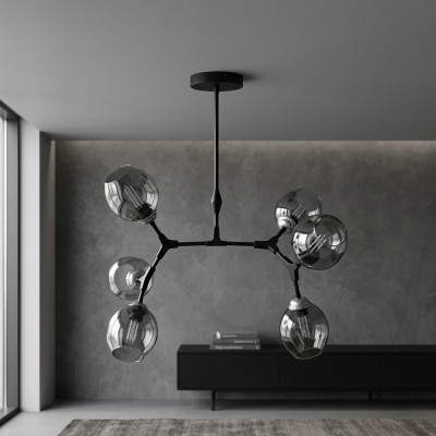 Ceiling lamp chandelier ceiling light modern glass black new
