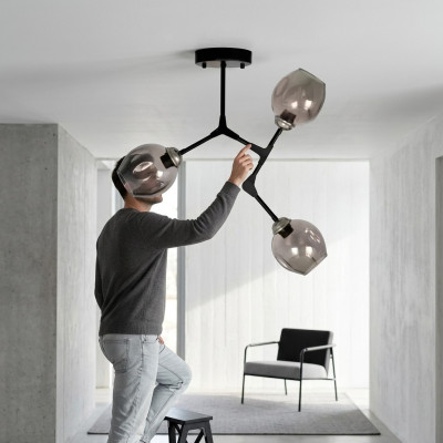 Chandelier Ceiling Light Ceiling Lamp Modern Black