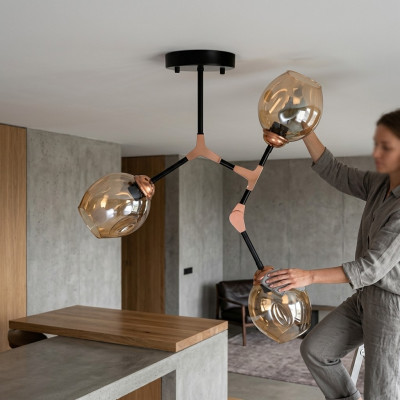 Ceiling chandelier chandelier ceiling lamp lamps gold modern glass