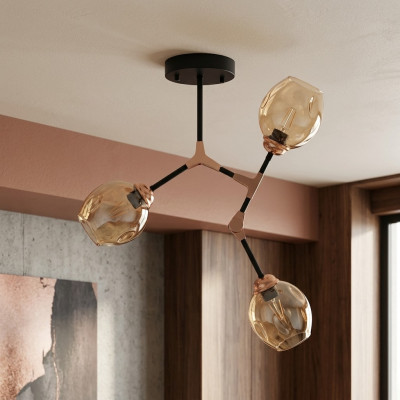 Ceiling chandelier chandelier ceiling lamp lamps gold modern glass