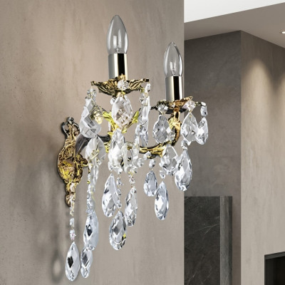 Wall lamp wall lights wall light chandelier wall lamps silver crystal