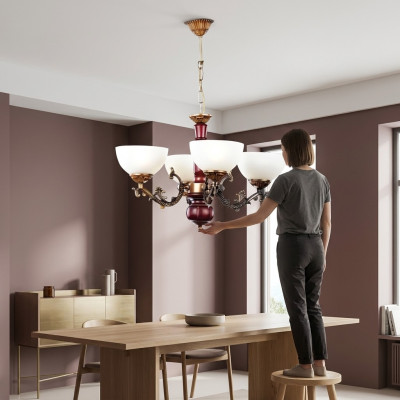 Chandelier Ceiling Light Ceiling Lamp Lamps Brown Classical
